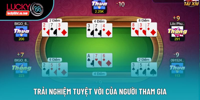 Trải nghiệm tuyệt vời của người tham gia Trải nghiệm tuyệt vời của người tham gia